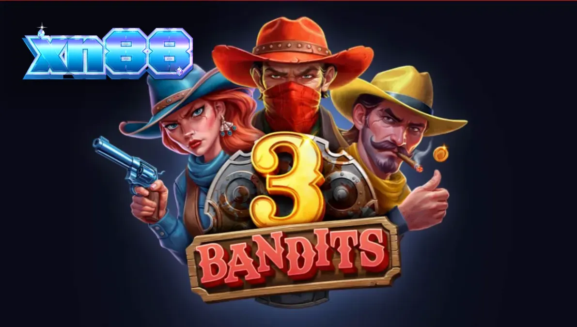 Giao diện trò chơi slot 3 Bandits với chủ đề miền Tây hoang dã
